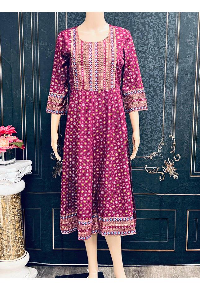 Printed cotton kurti - Kurti Connection USA