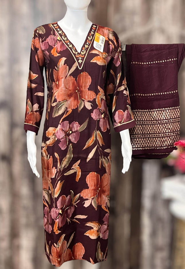 Modal silk kurti set | salwar kameez - Kurti Connection USA