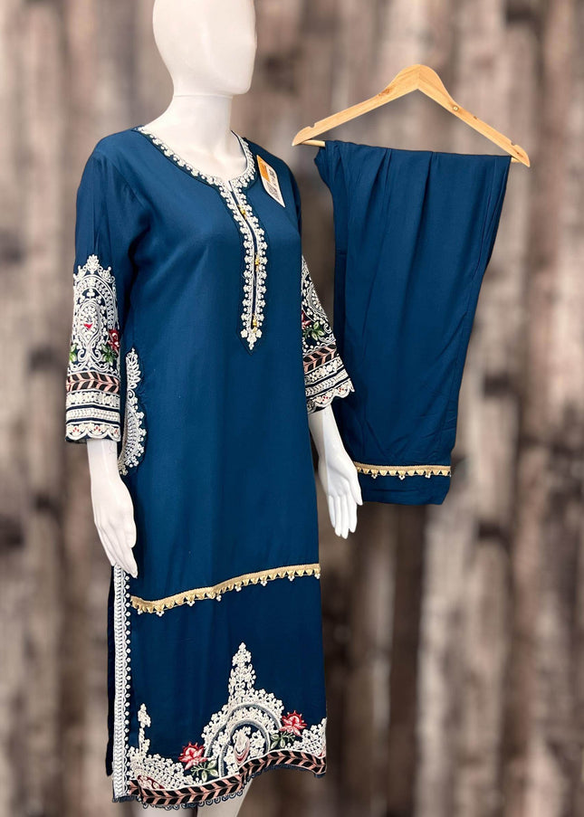 Soft cotton kurti set - Kurti Connection USA