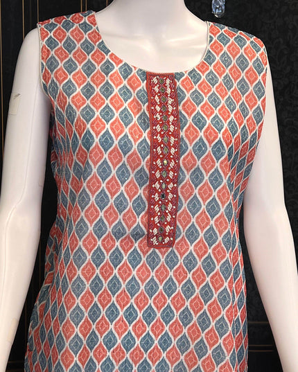 Chiffon kurti with sequin work - Kurti Connection USA