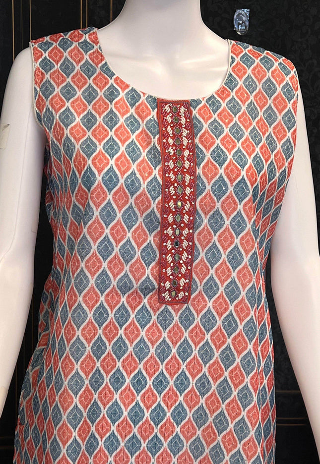 Chiffon kurti with sequin work - Kurti Connection USA