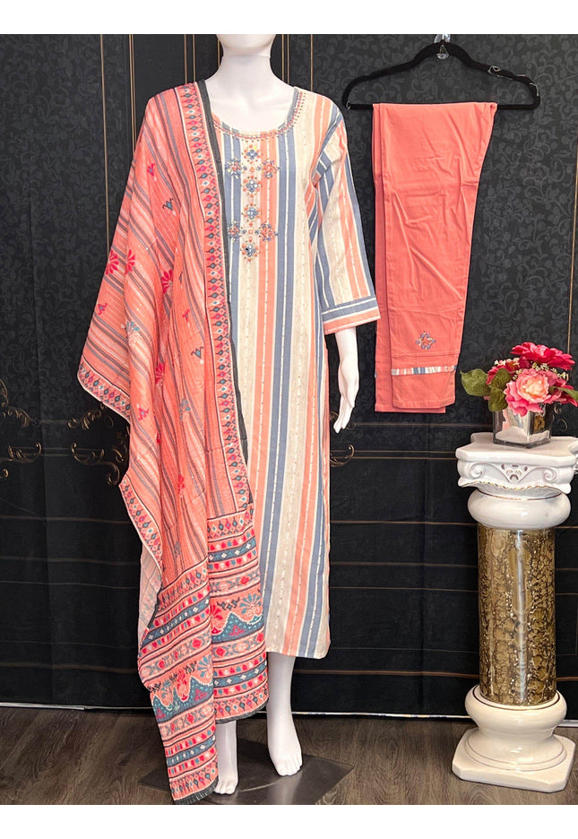 Soft cotton kurti pant set - Kurti Connection USA