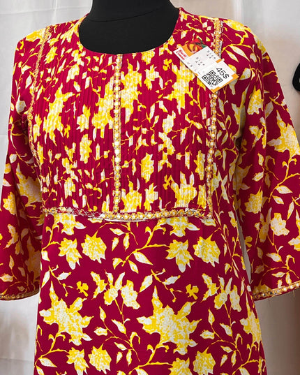 Pure cotton kurti pant set - Kurti Connection USA