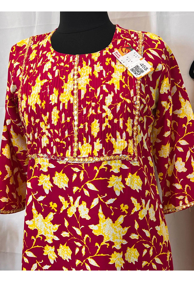 Pure cotton kurti pant set - Kurti Connection USA