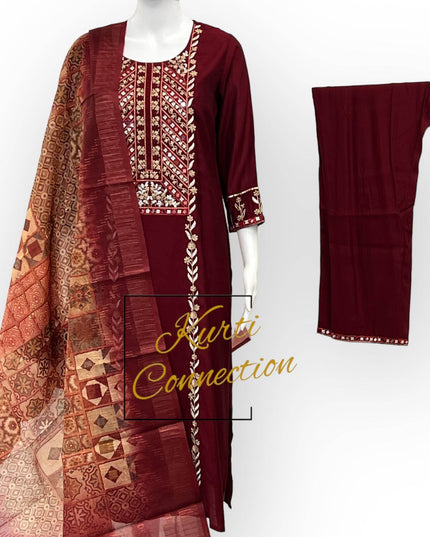Modal silk kurti set | salwar kameez - Kurti Connection USA