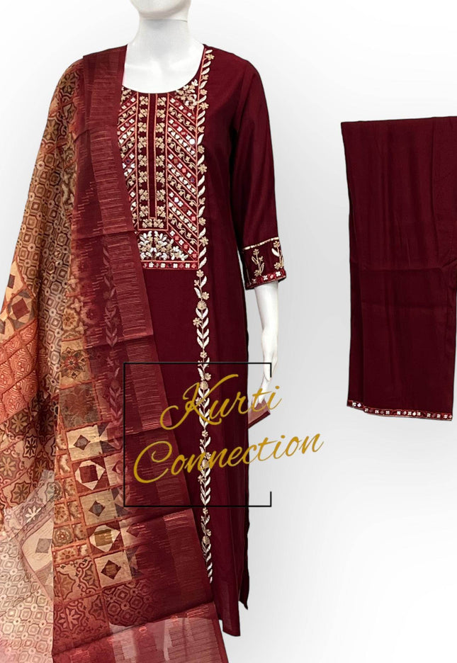 Modal silk kurti set | salwar kameez - Kurti Connection USA