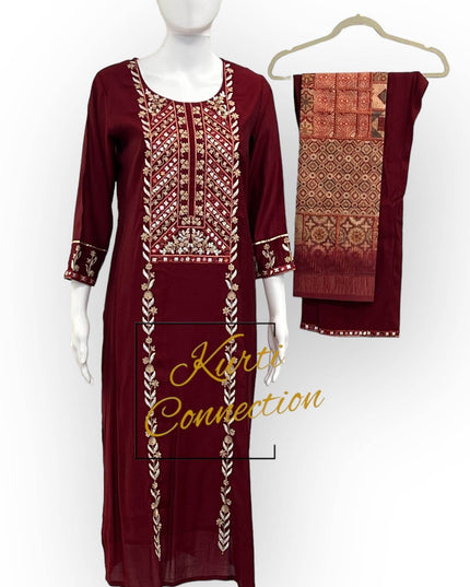 Modal silk kurti set | salwar kameez - Kurti Connection USA