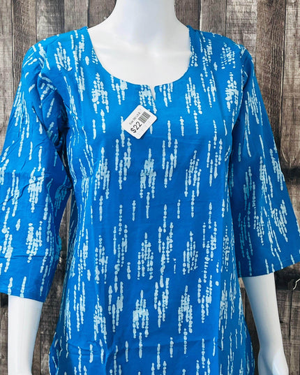 Pure cotton Short kurti - Kurti Connection USA