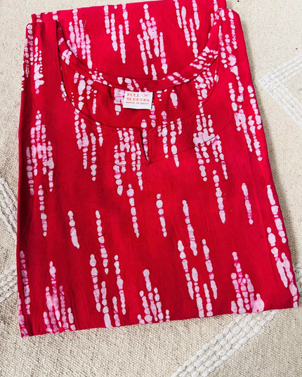 Pure cotton Short kurti - Kurti Connection USA