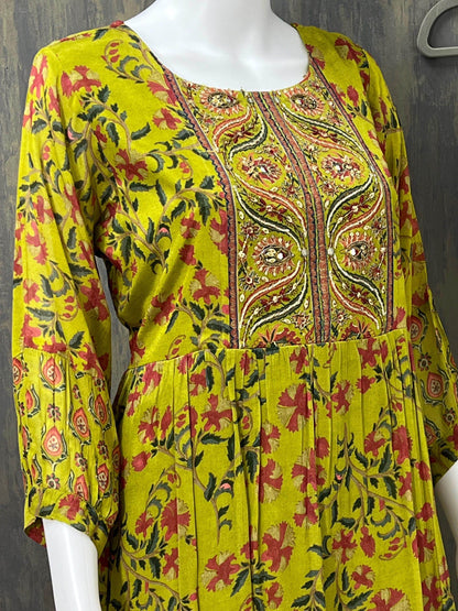 Pure Chiffon party wear kurti set - Kurti Connection USA