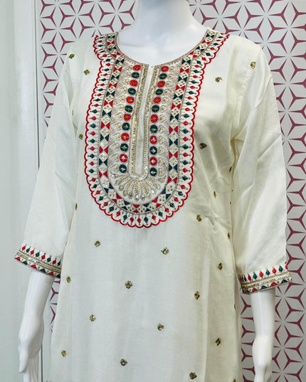 Soft silk kurti - Kurti Connection USA