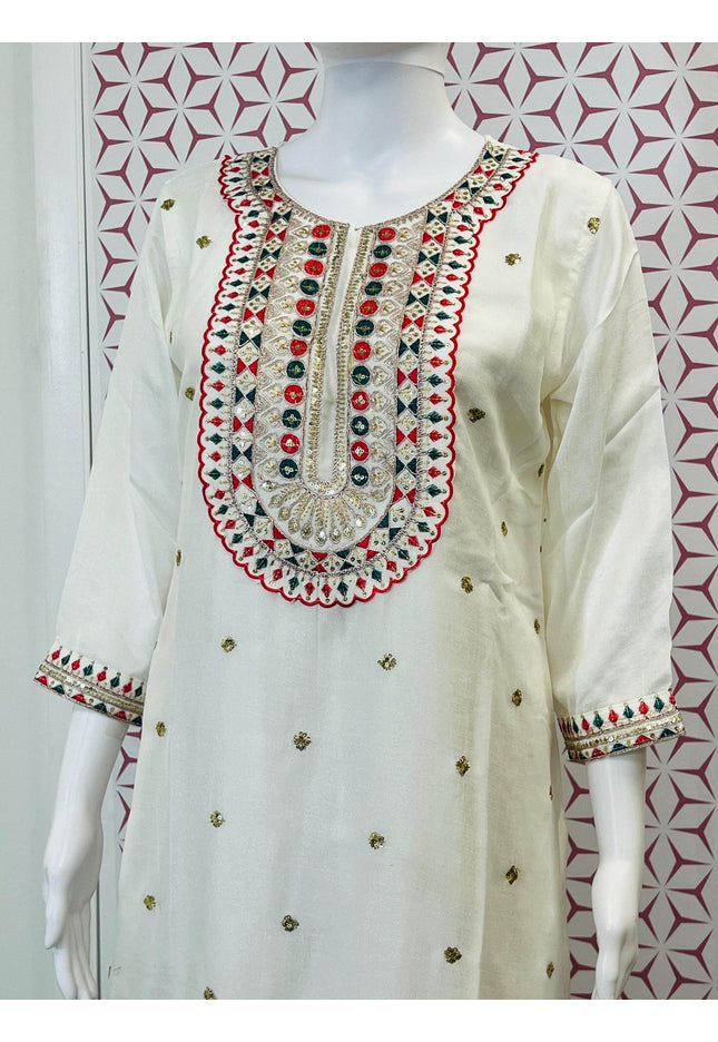 Soft silk kurti - Kurti Connection USA