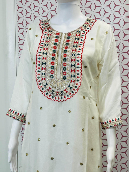 Soft silk kurti - Kurti Connection USA