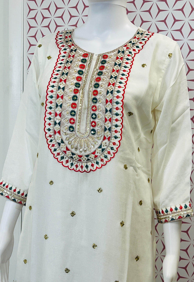 Soft silk kurti - Kurti Connection USA