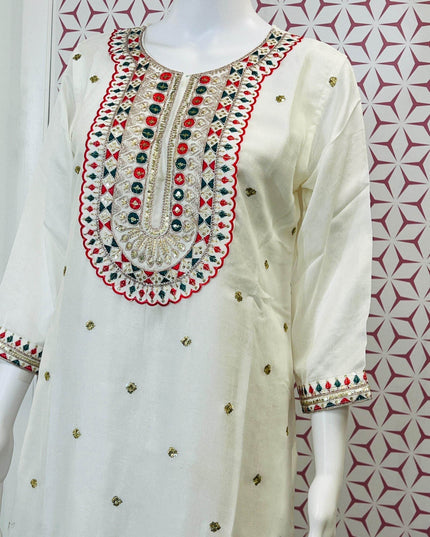Soft silk kurti - Kurti Connection USA