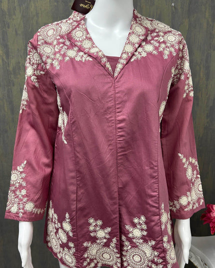 Silk short kurti - Kurti Connection USA