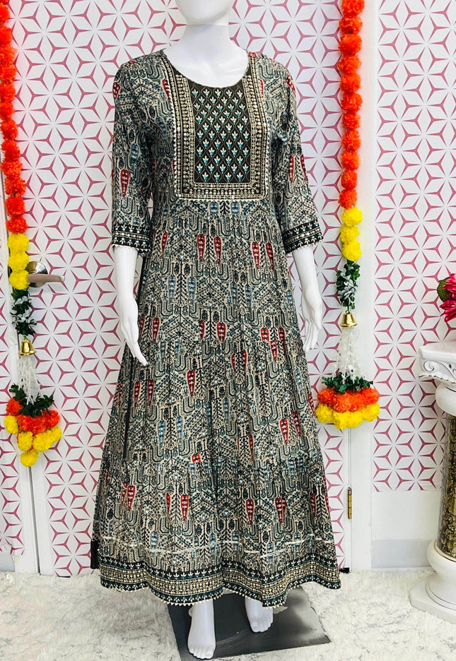 Rayon kurti | printed kurti - Kurti Connection USA