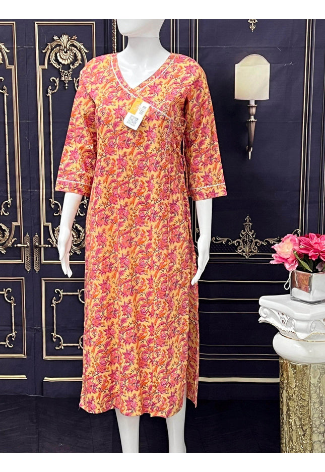 Mulmul cotton Kurti - Kurti Connection USA
