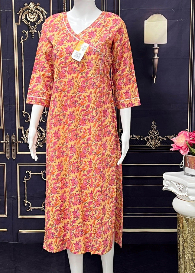 Mulmul cotton Kurti - Kurti Connection USA