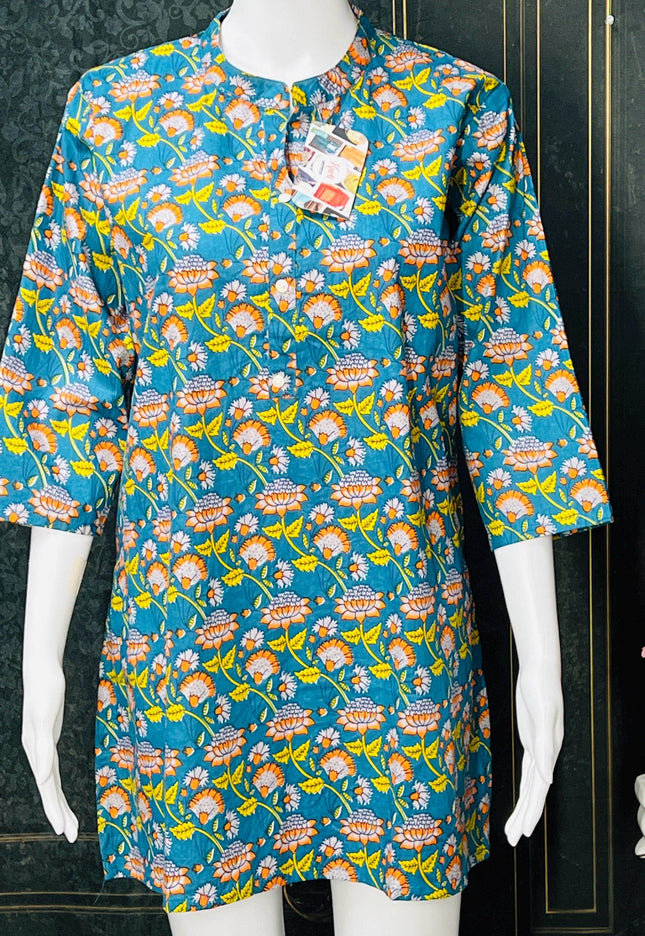 Cotton Short Kurti - Kurti Connection USA