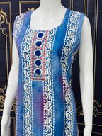 Batik print kurti with full lining - Kurti Connection USA