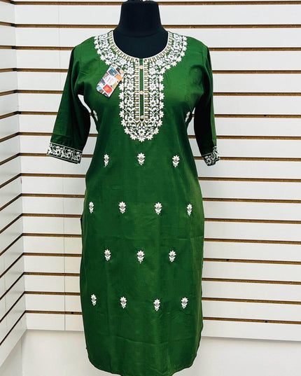 Fancy chikankari kurti | plus size - Kurti Connection USA