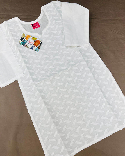 Cotton chikankari kurti for girls - Kurti Connection USA