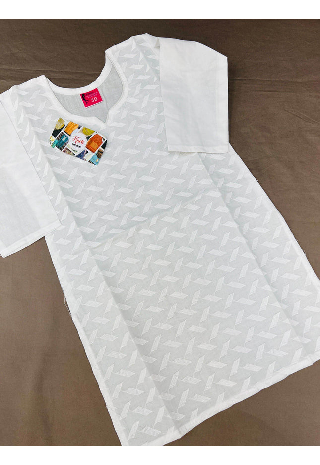 Cotton chikankari kurti for girls - Kurti Connection USA
