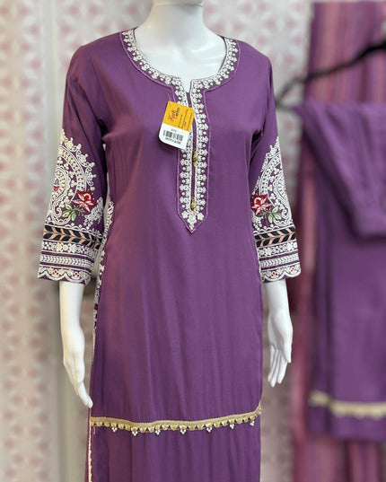 Rayon kurti pant set - Kurti Connection USA