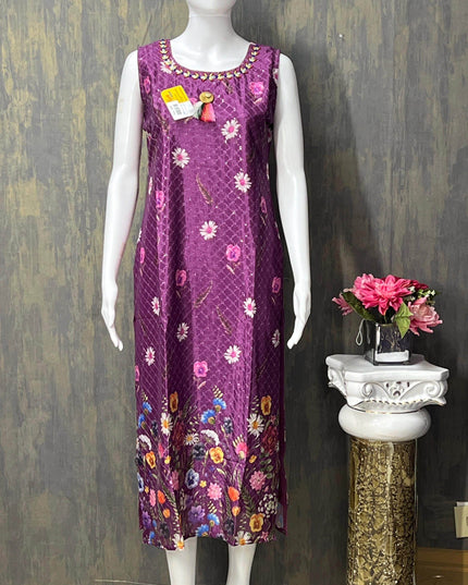 Chinon silk kurti - Kurti Connection USA
