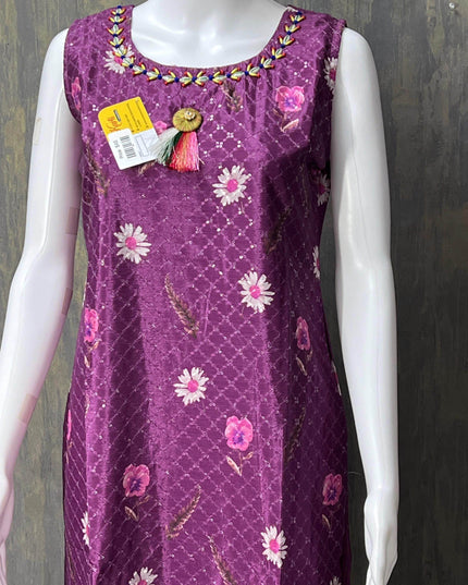 Chinon silk kurti - Kurti Connection USA
