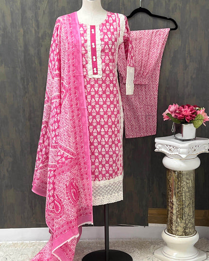 Cotton kurti pant set - Kurti Connection USA