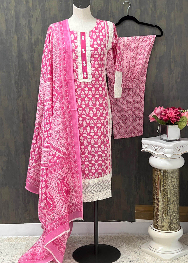 Cotton kurti pant set - Kurti Connection USA