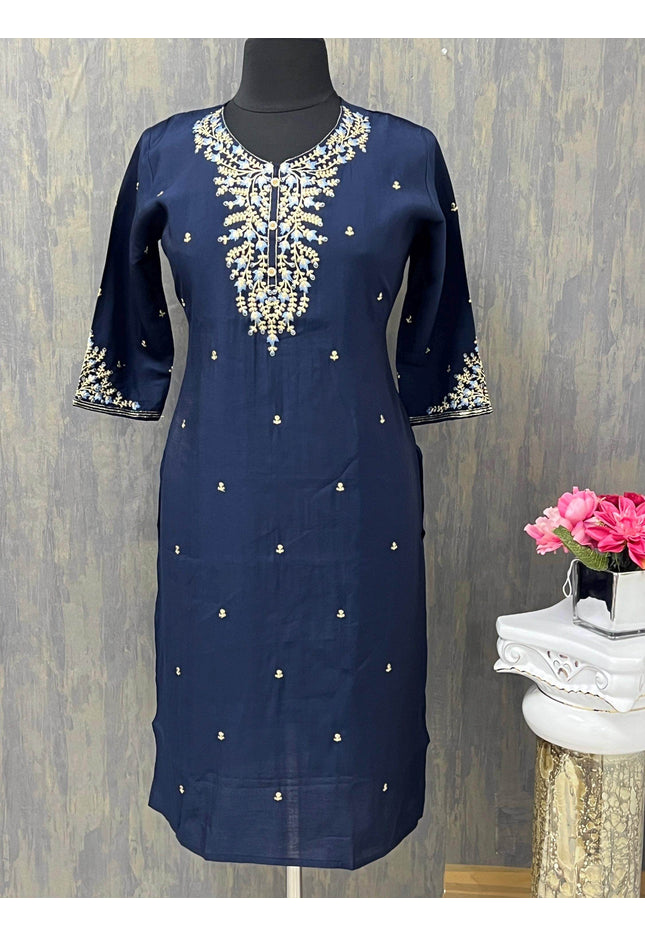 Modal silk kurti - Kurti Connection USA