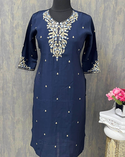 Modal silk kurti - Kurti Connection USA