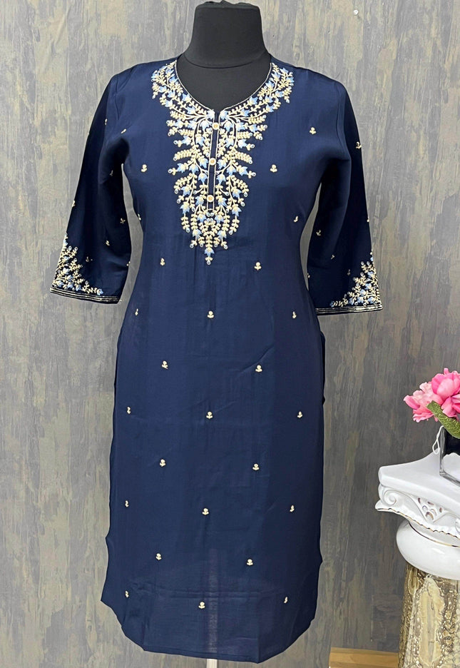 Modal silk kurti - Kurti Connection USA