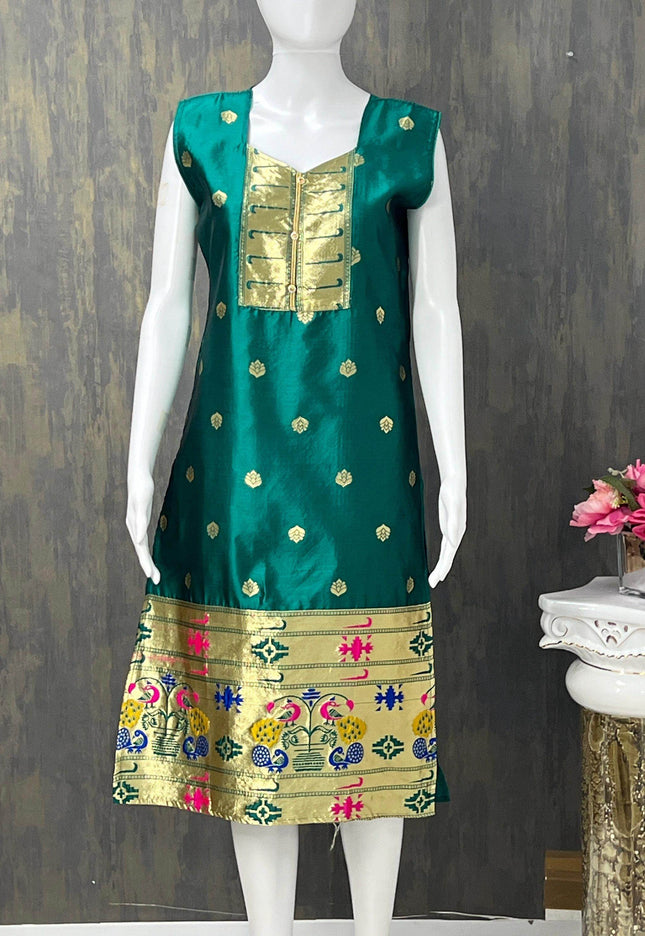 Paithani kurti / sleeves available - Kurti Connection USA