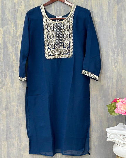 Georgette kurti | tunic - Kurti Connection USA