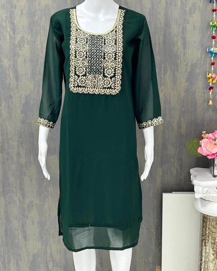 Georgette kurti | tunic - Kurti Connection USA
