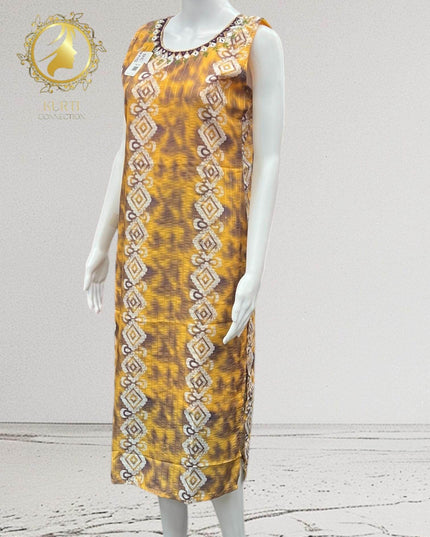 Batik print georgette Kurti - Kurti Connection USA
