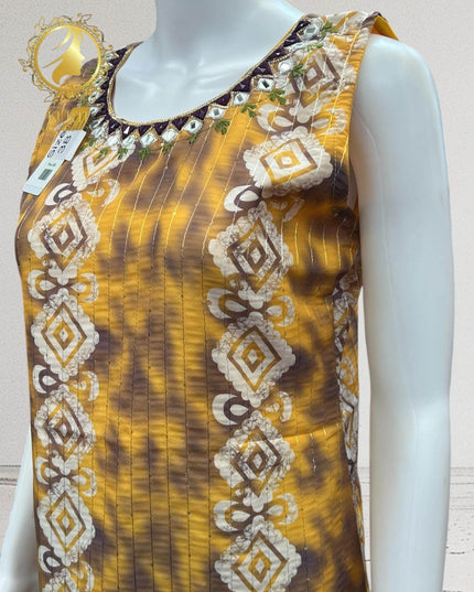 Batik print georgette Kurti - Kurti Connection USA