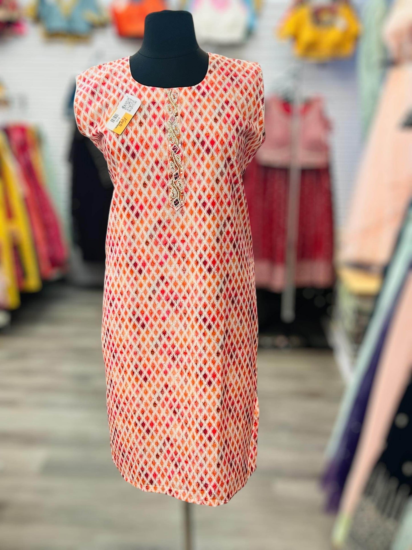 Printed Kurti | Sleeves attached inside - Kurti Connection USA
