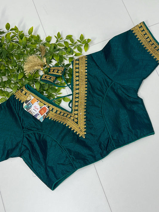 Bottle green blouse