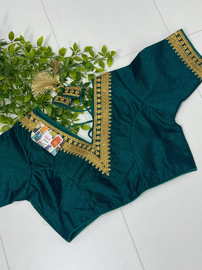 Bottle green blouse