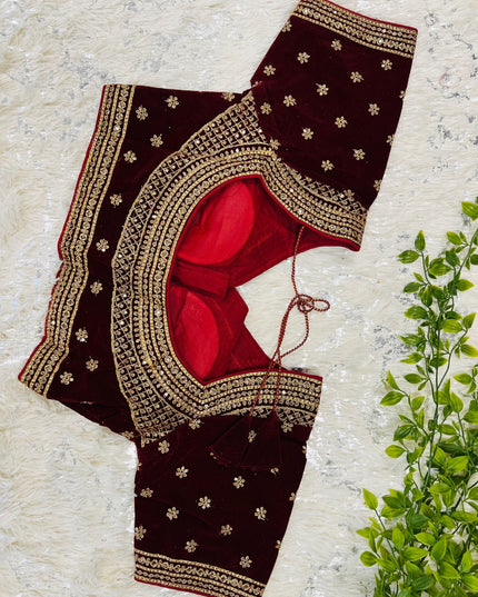 Velvet blouse - Kurti Connection USA
