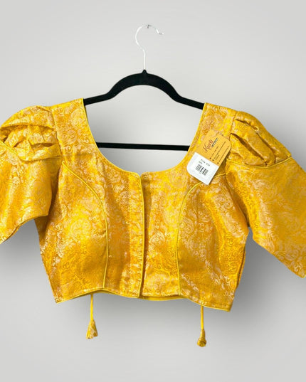 Golden Yellow Blouse - Kurti Connection USA