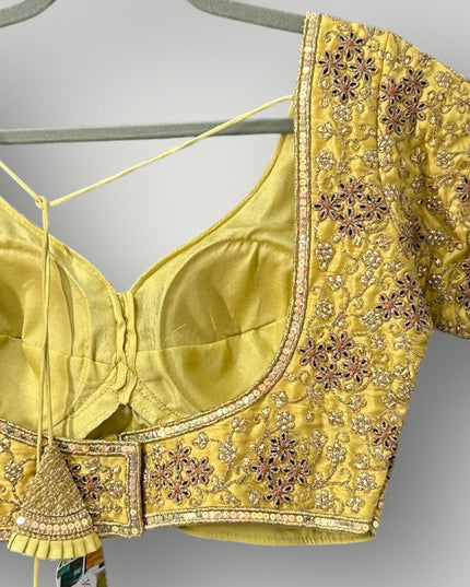 Golden Blouse | sabyasachi cut blouse - Kurti Connection USA