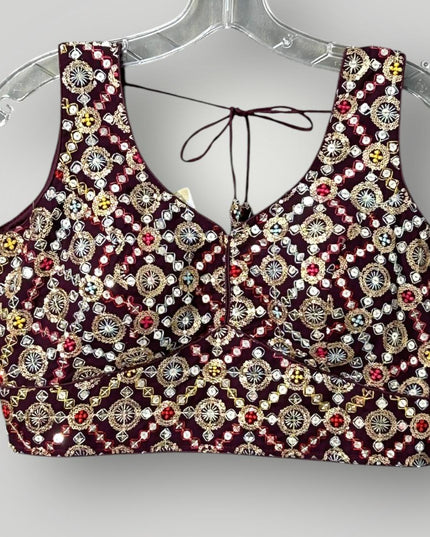 Readymade blouse | Wine color - Kurti Connection USA