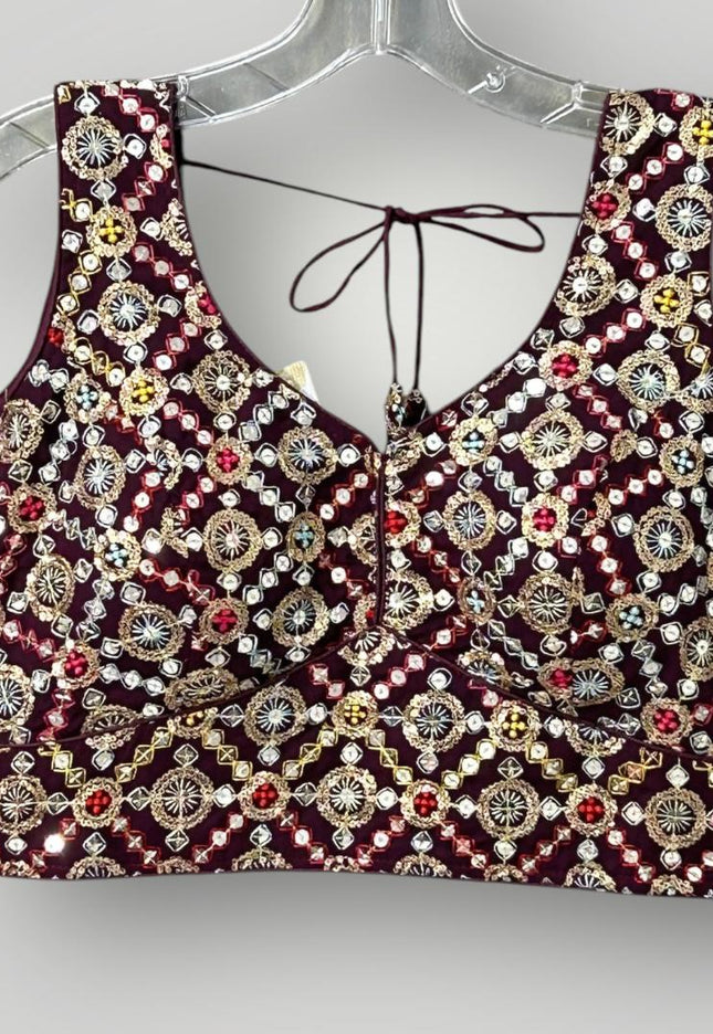 Readymade blouse | Wine color - Kurti Connection USA