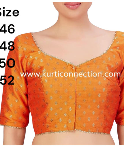 Front hook blouse | plus size saree blouse - Kurti Connection USA